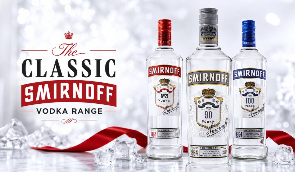 The Classic Smirnoff Vodka Range