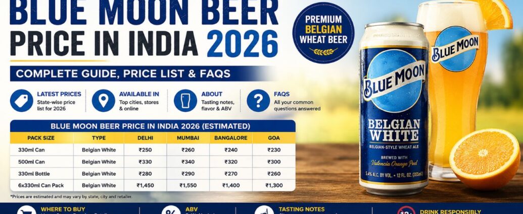 Blue Moon Beer Price in India 2026